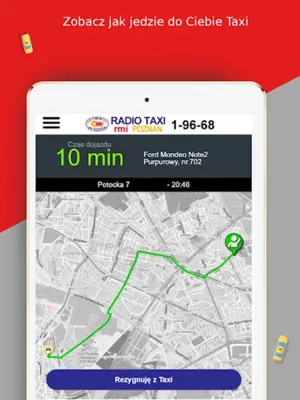 RMI TAXI Poznań 1-96-68 android App screenshot 1