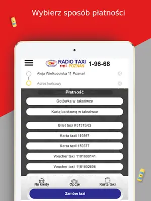 RMI TAXI Poznań 1-96-68 android App screenshot 2